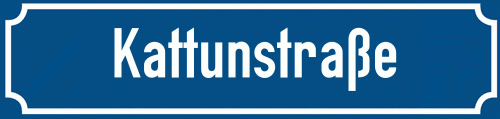 Straßenschild Kattunstraße