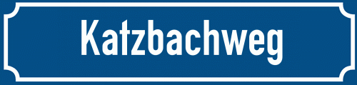 Straßenschild Katzbachweg