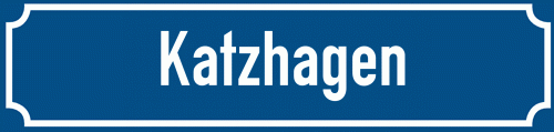 Straßenschild Katzhagen