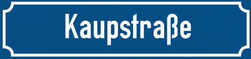 Straßenschild Kaupstraße