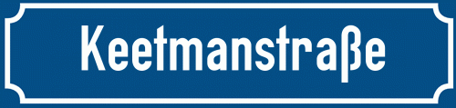 Straßenschild Keetmanstraße