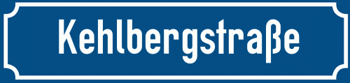 Straßenschild Kehlbergstraße