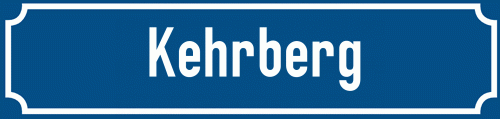 Straßenschild Kehrberg