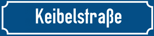 Straßenschild Keibelstraße zum kostenlosen Download