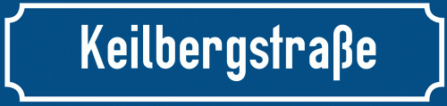 Straßenschild Keilbergstraße