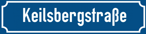 Straßenschild Keilsbergstraße