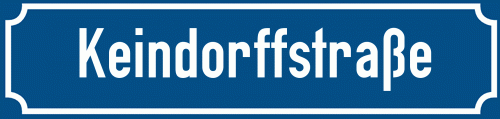 Straßenschild Keindorffstraße