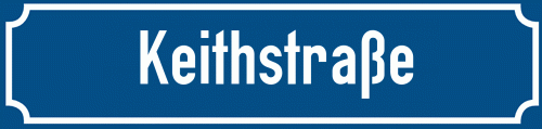 Straßenschild Keithstraße