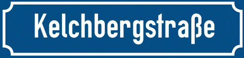 Straßenschild Kelchbergstraße