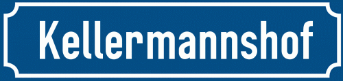 Straßenschild Kellermannshof zum kostenlosen Download