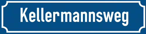 Straßenschild Kellermannsweg