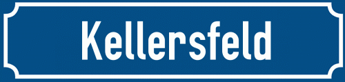 Straßenschild Kellersfeld