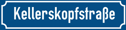 Straßenschild Kellerskopfstraße zum kostenlosen Download