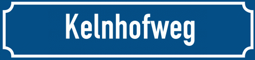 Straßenschild Kelnhofweg