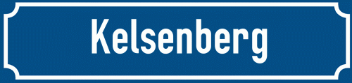 Straßenschild Kelsenberg