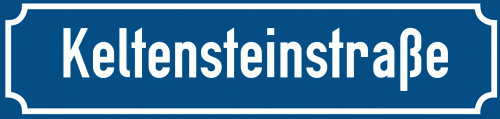 Straßenschild Keltensteinstraße