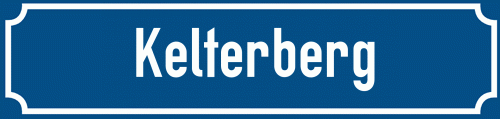 Straßenschild Kelterberg
