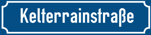 Straßenschild Kelterrainstraße