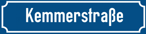 Straßenschild Kemmerstraße