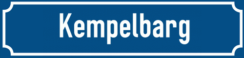 Straßenschild Kempelbarg