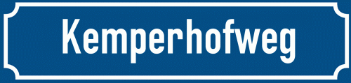 Straßenschild Kemperhofweg