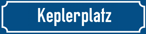 Straßenschild Keplerplatz