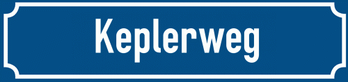 Straßenschild Keplerweg