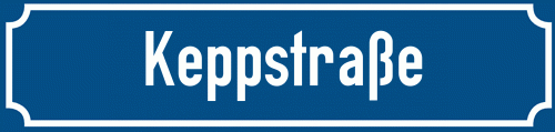 Straßenschild Keppstraße