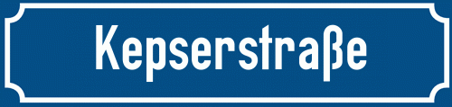 Straßenschild Kepserstraße