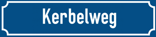 Straßenschild Kerbelweg