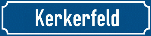 Straßenschild Kerkerfeld