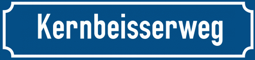 Straßenschild Kernbeisserweg