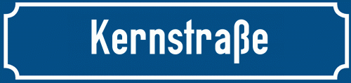 Straßenschild Kernstraße