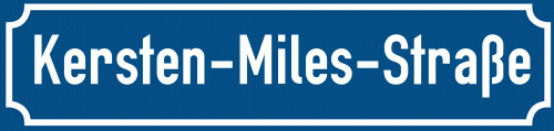 Straßenschild Kersten-Miles-Straße
