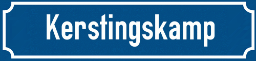 Straßenschild Kerstingskamp zum kostenlosen Download
