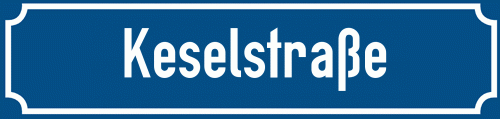 Straßenschild Keselstraße