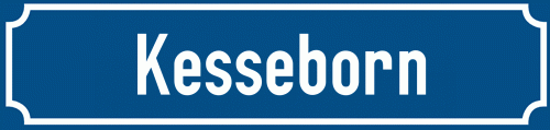 Straßenschild Kesseborn