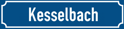 Straßenschild Kesselbach