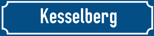 Straßenschild Kesselberg zum kostenlosen Download