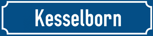Straßenschild Kesselborn