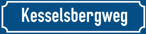 Straßenschild Kesselsbergweg