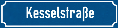 Straßenschild Kesselstraße zum kostenlosen Download