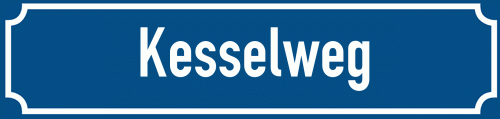 Straßenschild Kesselweg