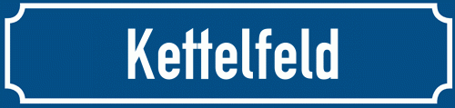 Straßenschild Kettelfeld