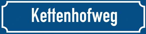 Straßenschild Kettenhofweg