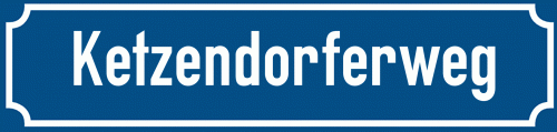 Straßenschild Ketzendorferweg