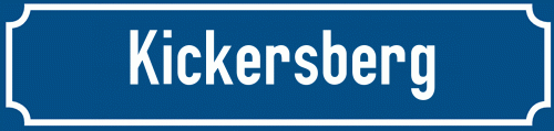 Straßenschild Kickersberg