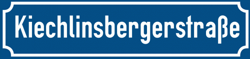 Straßenschild Kiechlinsbergerstraße