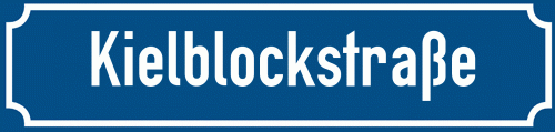 Straßenschild Kielblockstraße zum kostenlosen Download