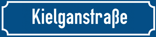 Straßenschild Kielganstraße zum kostenlosen Download